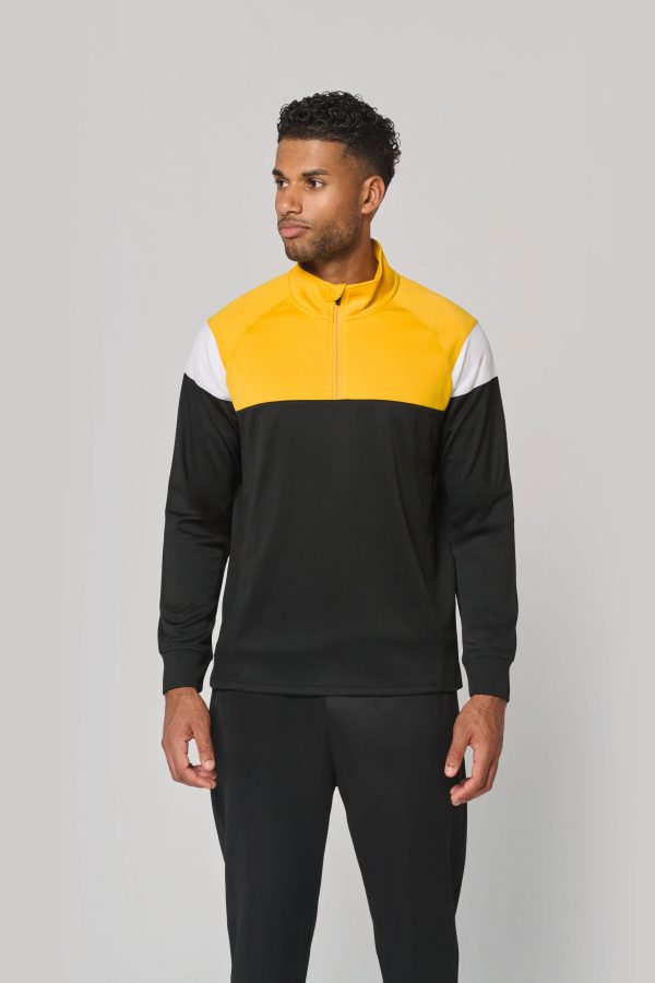 Sweatshirt 1/2 fecho de desporto unissexo