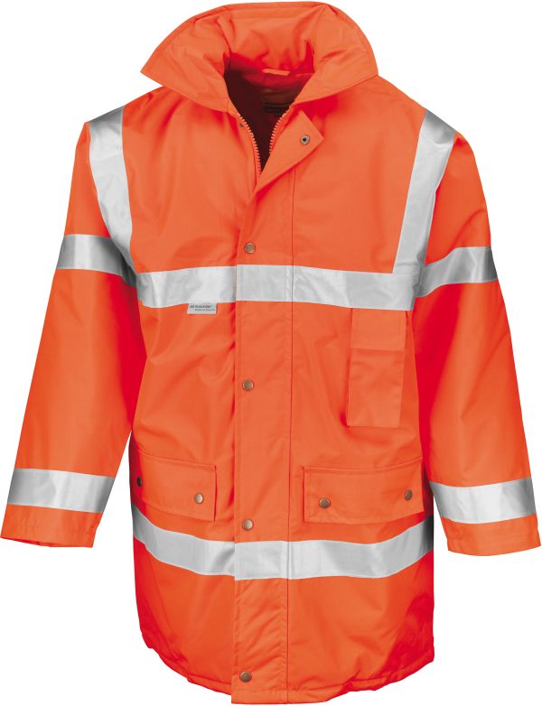 Parka de segurança de alta visibilidade