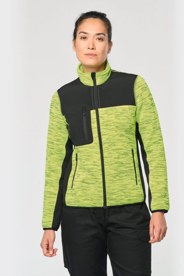 Casaco em material reciclado em polytricot de senhora
