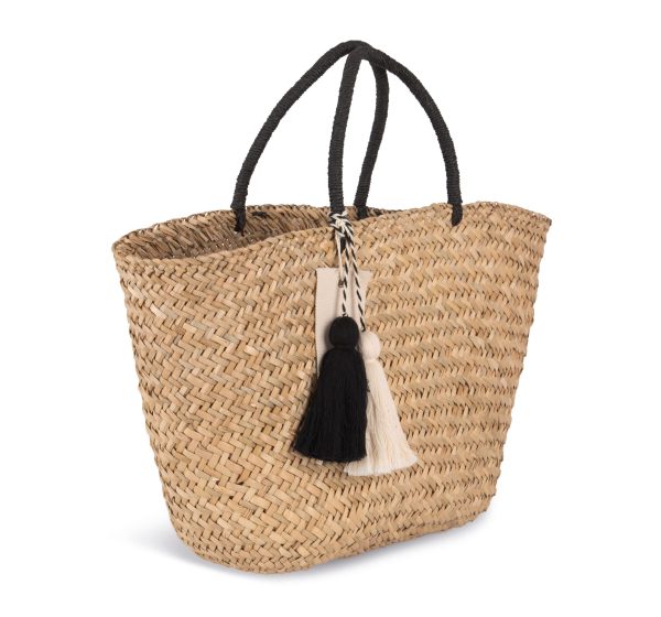 Cesta de compras de palha