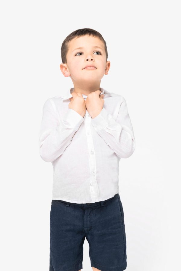 Camisa em linho de criança
